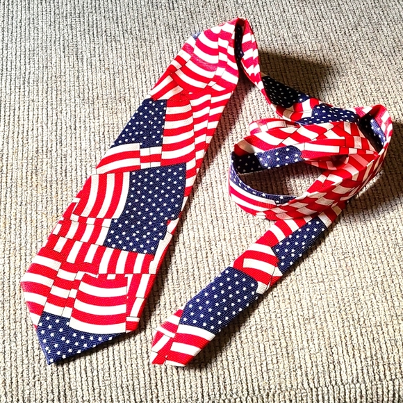 E. Graziano American Flag Tie - Picture 1 of 4